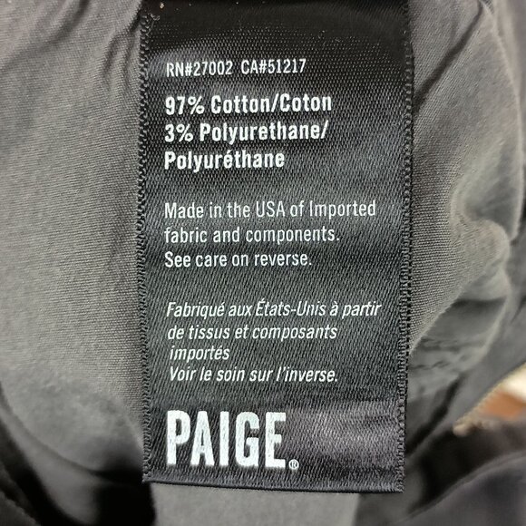 Paige Normandie Jeans Mens 36 38x33 Gray Slim Straight Fit Denim Made In USA - Picture 5 of 7